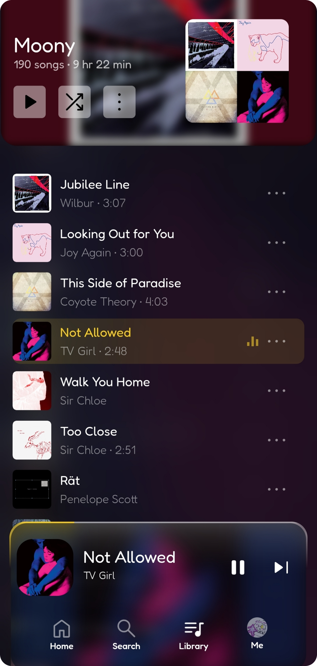 playlist view